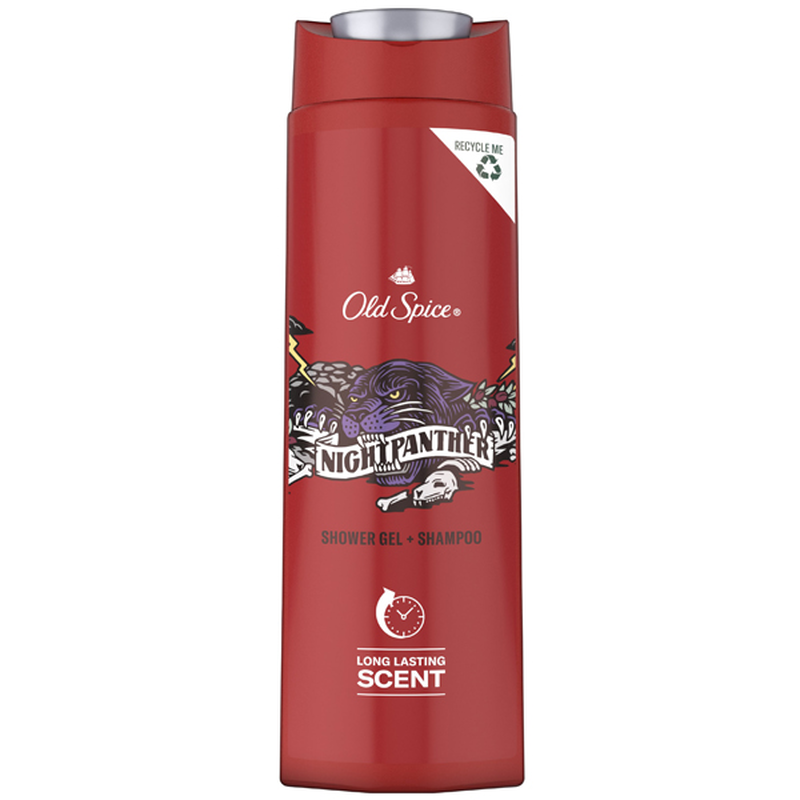 Old spice night panther shower gel + shampoo 400 ml-null