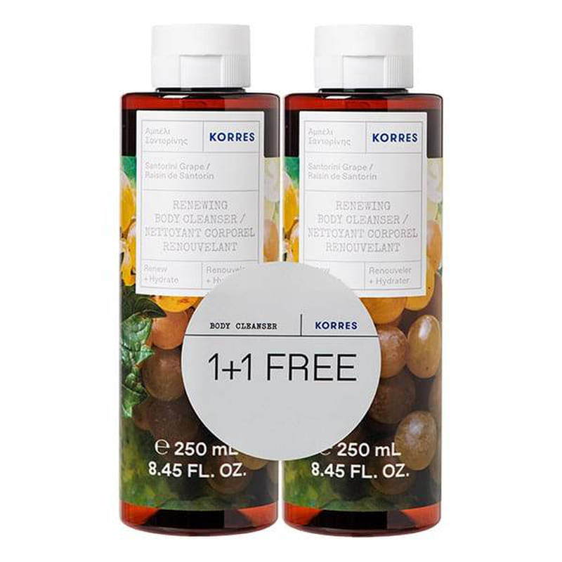 Product image: Korres santorini grape renewing body cleanser 250ml 1+1-null