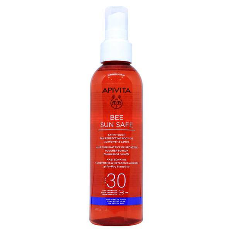 Apivita bee sun satin touch tan perfecting body oil SPF30 x 200ml-null