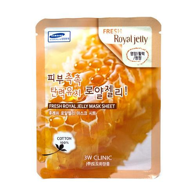 3w clinic fresh royal jelly sheet mask, , medium