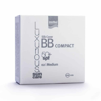 Luxurious suncare silk cover bb compact SPF50+ 12 gr 04 dark, , medium