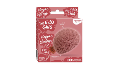 The eco gang face sponge with red clay, , medium