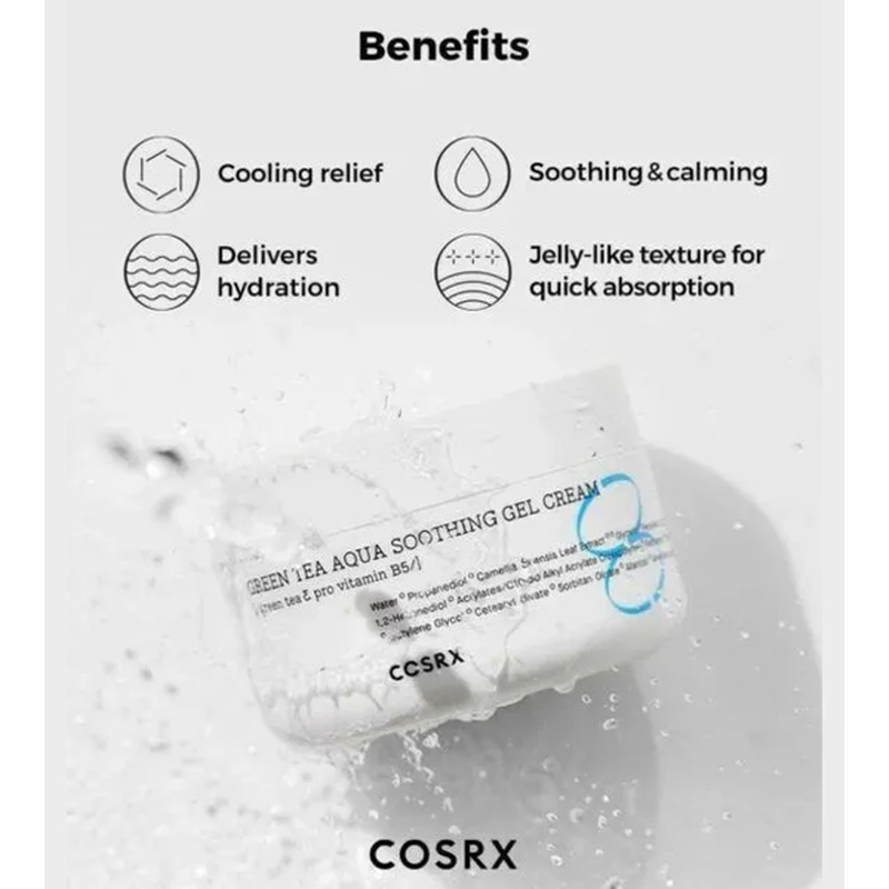 Korean cosrx green tea aqua soothing gel cream &epsilon;&nu;&upsilon;&delta;&alpha;&tau;&iota;&kappa;ή &kappa;&rho;έ&mu;&alpha; &tau;ύ&pi;&omicron;&upsilon; &tau;&zeta;&epsilon;&lambda; &mu;&epsilon; &pi;&rho;ά&sigma;&iota;&nu;&omicron; &tau;&sigma;ά&iota; &kappa;&alpha;&iota; &beta;5 50 ml-null