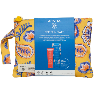 Apivita bee sun safe set &mu;&epsilon; &alpha;&nu;&tau;&eta;&lambda;&iota;&alpha;&kappa;ή &kappa;&alpha;&tau;&alpha;&pi;&rho;&alpha;ϋ&nu;&tau;&iota;&kappa;ή &kappa;&rho;έ&mu;&alpha; &pi;&rho;&omicron;&sigma;ώ&pi;&omicron;&upsilon; &gamma;&iota;&alpha; &epsilon;&upsilon;&alpha;ί&sigma;&theta;&eta;&tau;&epsilon;&sigmaf; &epsilon;&pi;&iota;&delta;&epsilon;&rho;&mu;ί&delta;&epsilon;&sigmaf; SPF50+ 50 ml &kappa;&alpha;&iota; &delta;ώ&rho;&omicron; after sun 100 ml, , medium