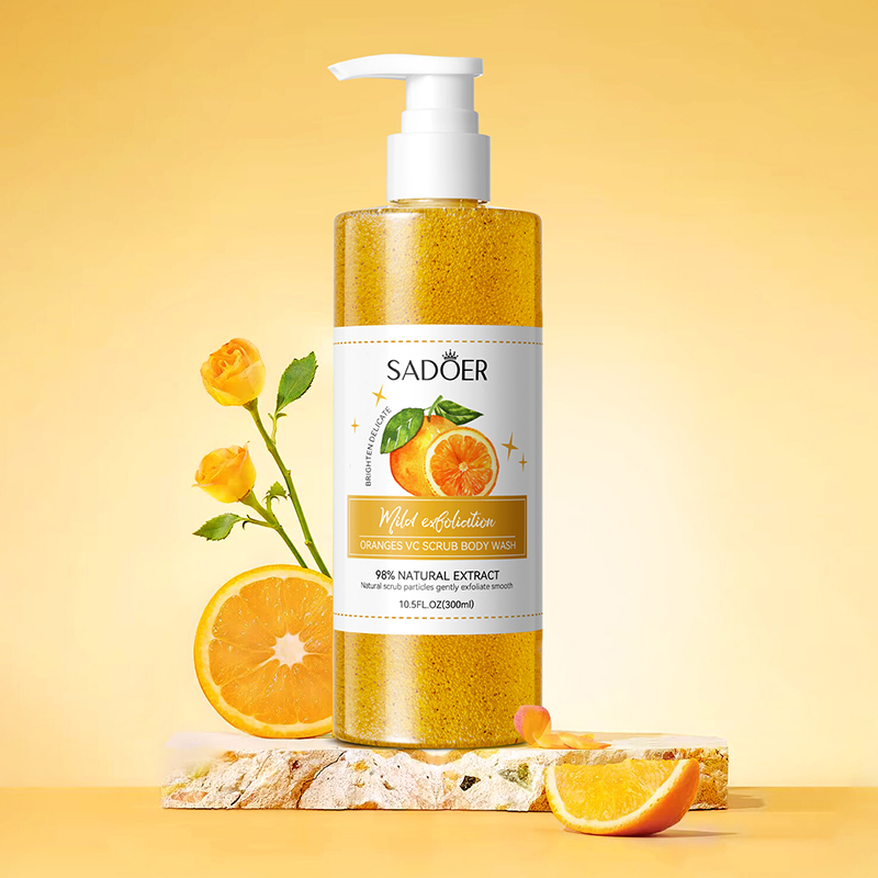 Orange scrub body wash – brightening & exfoliating, , medium image number null