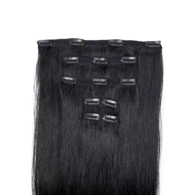 Clip in 5 pcs classic 50-52cm 1/jet black, , medium