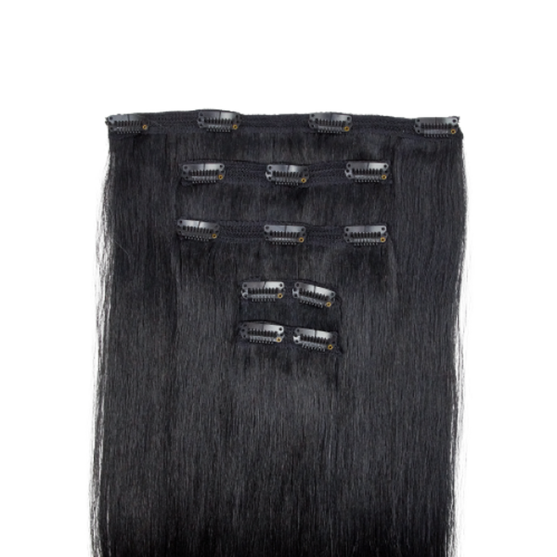 Clip in 5 pcs classic 50-52cm 1/jet black, , medium-null