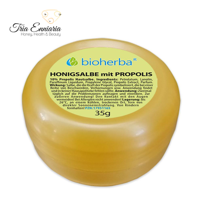 Ointment with propolis 10%, 35 gr, bioherba, , medium