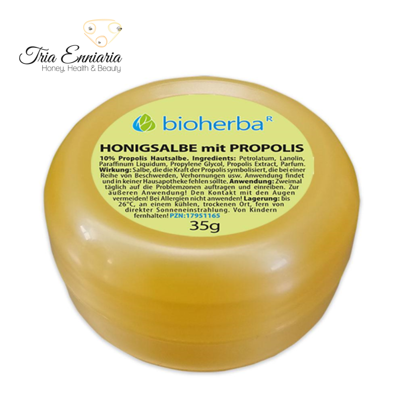 Product image: Ointment with propolis 10%, 35 gr, bioherba, , medium-null