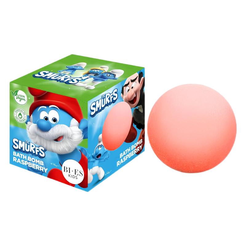 Smurfs raspberry bath bomb 165g, , medium-null