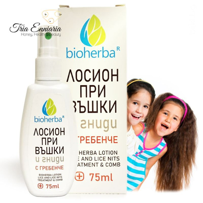 Lotion lice and lice nits treatment & comb, 75 ml, bioherba, , medium