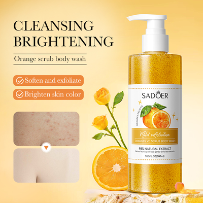 Orange scrub body wash – brightening & exfoliating
