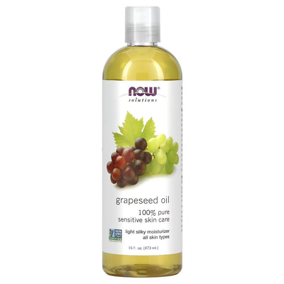 Now foods, solutions, grapeseed oil, 16 fl oz (473 ml), , medium