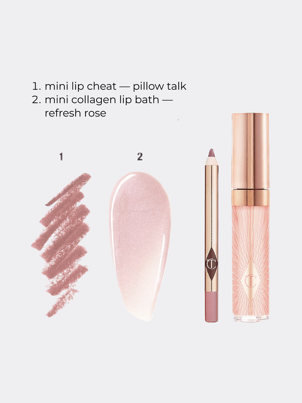 Charlotte tilbury glossy fresh pink lip duo, , medium-null
