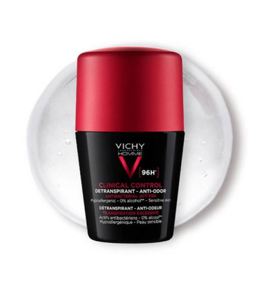 Vichy homme clinical control deodorant roll-on 96h 50ml