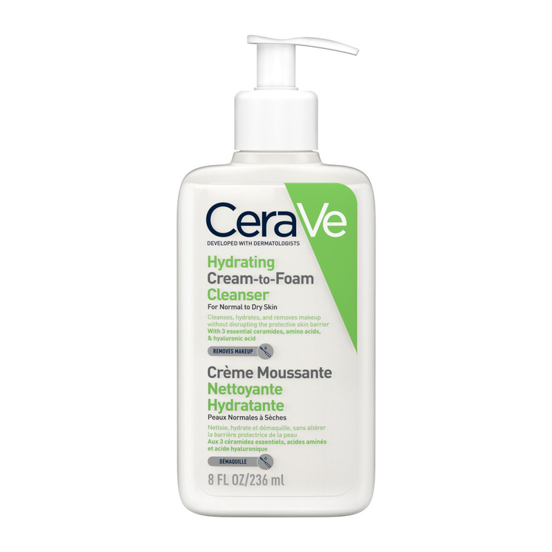 Cerave hydrating cream to foam cleanser for normal to dry skin 236ml-null