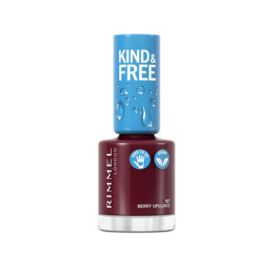 Rimmel kind&free nail polish 157 berry opulence 8ml, , medium