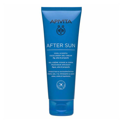 Apivita sun face & body after-sun gel 100ml, .