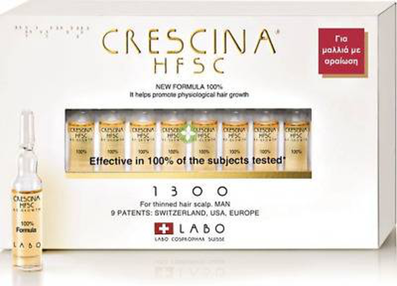 Labo crescina hfsc 100% man 1300, helps promote physiological hair growth 10ampules-null