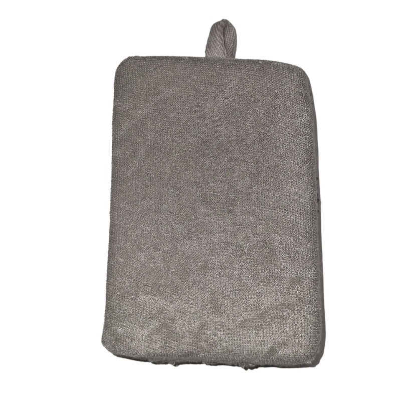 Product image: Bath sponge bamboo & linen - charcoal, , medium-null