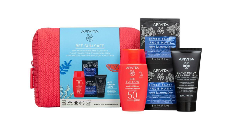 Product image: Apivita bee sun safe dry touch invisible face fluid SPF50 set, , medium-null