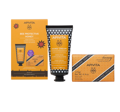 Apivita bee protective honey - hand cream 50ml + soap bar - gift set, , medium