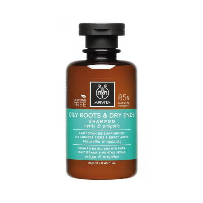 Product image: Apivita oily roots & dry ends shampoo nettle & propolis x 250mg-null