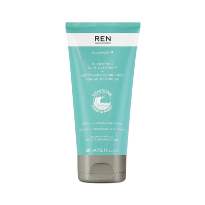 Ren clean skincare clearcalm clarifying clay cleanser 150ml, , medium