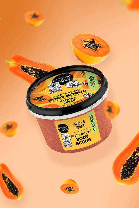 Body scrub papaya & sugar renovating, , medium-null
