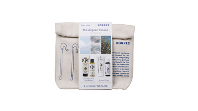 Korres the aegean escape body & hair travel essentials 4x40ml, , medium