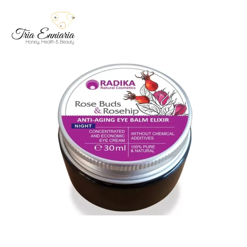 Product image: Night anti-aging eye balm elixir with rose buds and rosehip, 30 ml, radika, , medium-null