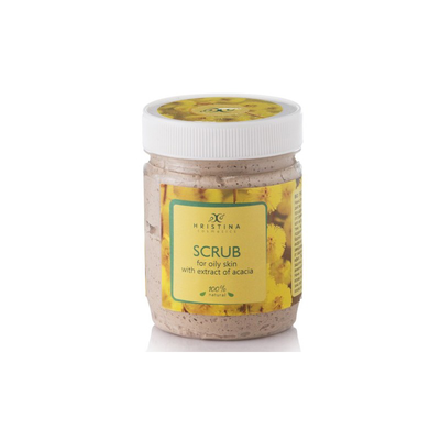 Scrub for oily skin with acacia extract, 200 ml, hristina, , medium