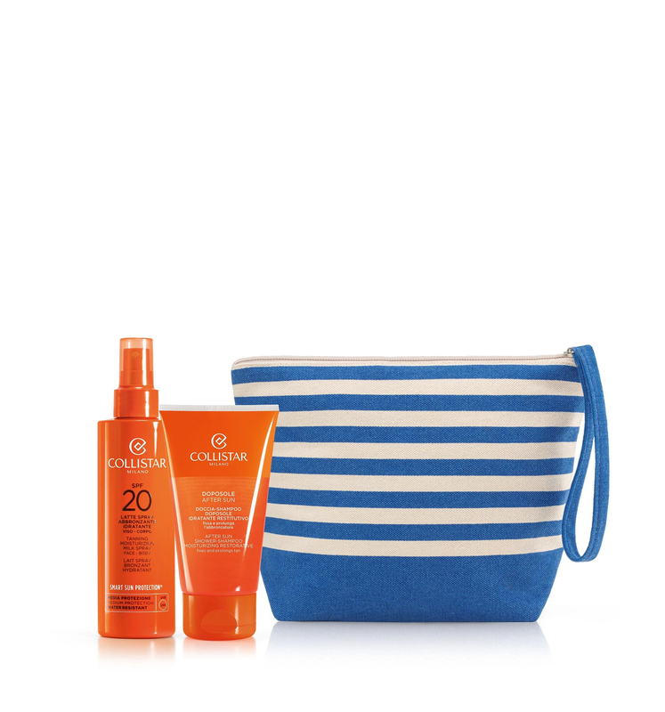 Product image: Collistar sun tanning moisturizing milk spray SPF20 200ml + after sun shower shampoo 150ml-null