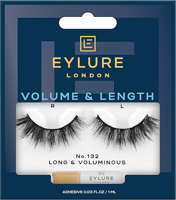 Eylure volume & length no 132 false lashes, , medium
