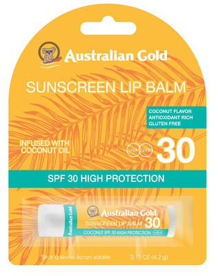 Australian gold sunscreen lip balm 30SPF