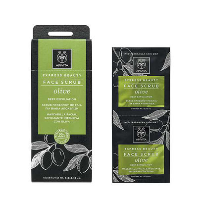 Apivita express beauty scrub &pi;&rho;&omicron;&sigma;ώ&pi;&omicron;&upsilon; &gamma;&iota;&alpha; b&alpha;&theta;&iota;ά &alpha;&pi;&omicron;&lambda;έ&pi;&iota;&sigma;&eta; &mu;&epsilon; &epsilon;&lambda;&iota;ά 2x8 ml, , medium