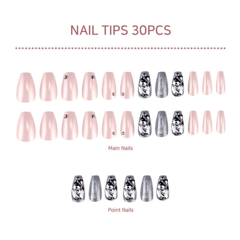 Vavav bling bling coffin nail tips, , medium image number null