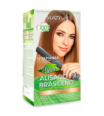 Kativa keratin vegan brazilian straightening kit, , medium