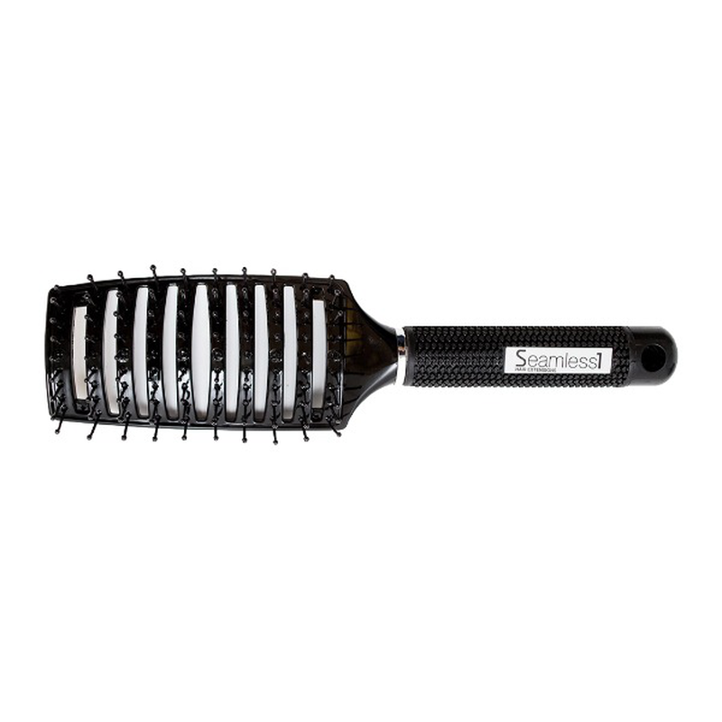 Curved vented styling hair brush with easy detangle hair and extensions., , medium image number null