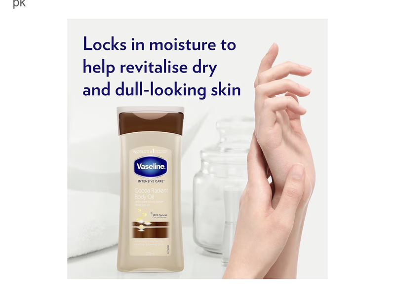 Vaseline total moisture cocoa radiant body gel oil-null