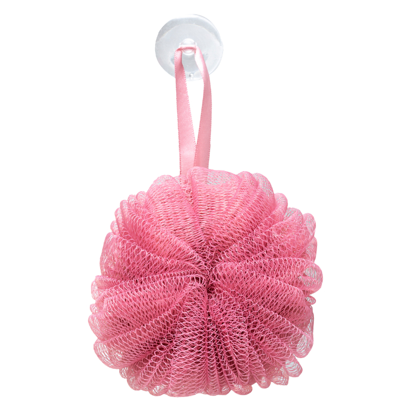5five bath sponge flower with suction - assorted colors, , medium-null