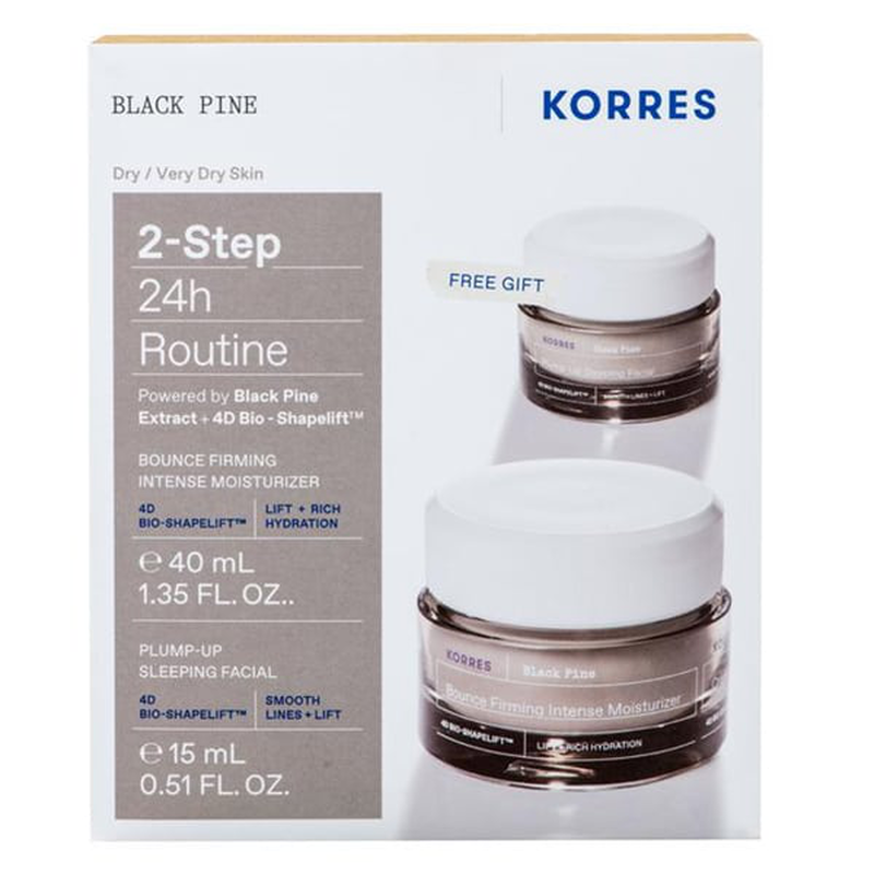 Product image: Korres black pine 2 step 24h routine dry/very dry skin, , medium-null