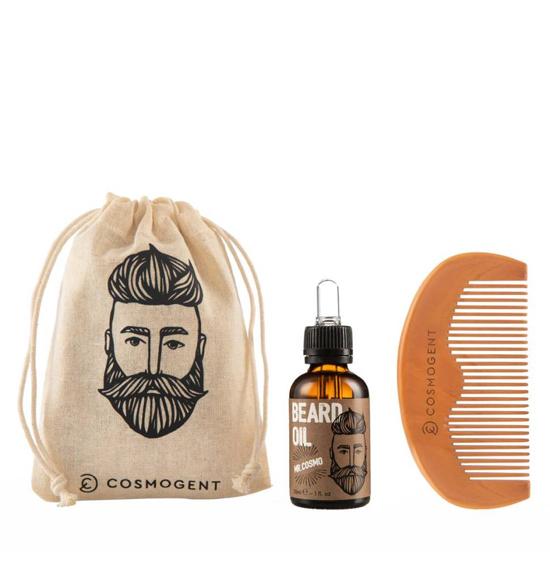 Product image: Cosmogent mr. Cosmo bundle ( beard oil 30ml + beard & hair comb)-null