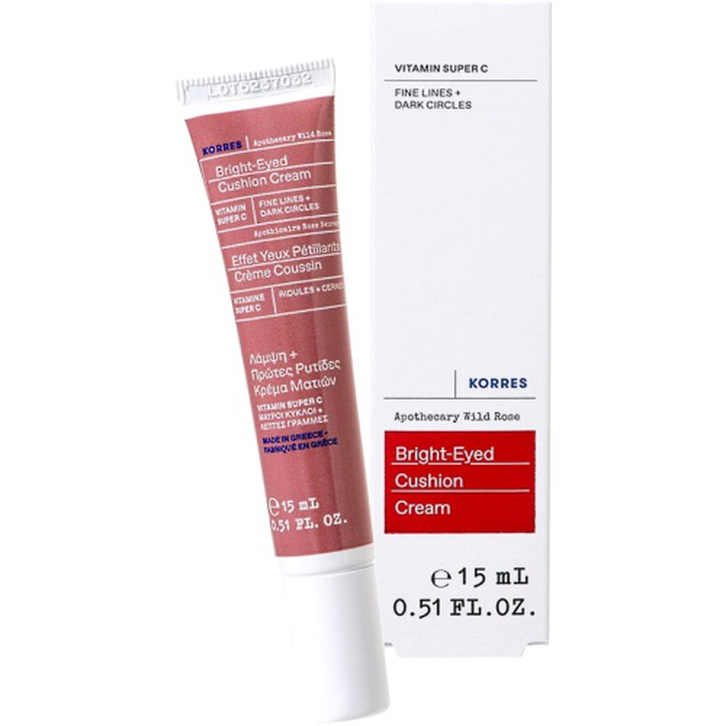 Korres wild rose with vitamin c eye cream for first wrinkles, dark circles & puffiness 15ml-null