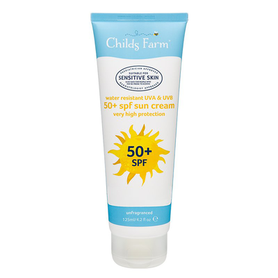 Childs farm SPF 50+ sun lotion cream, unfragranced, 125ml, , medium