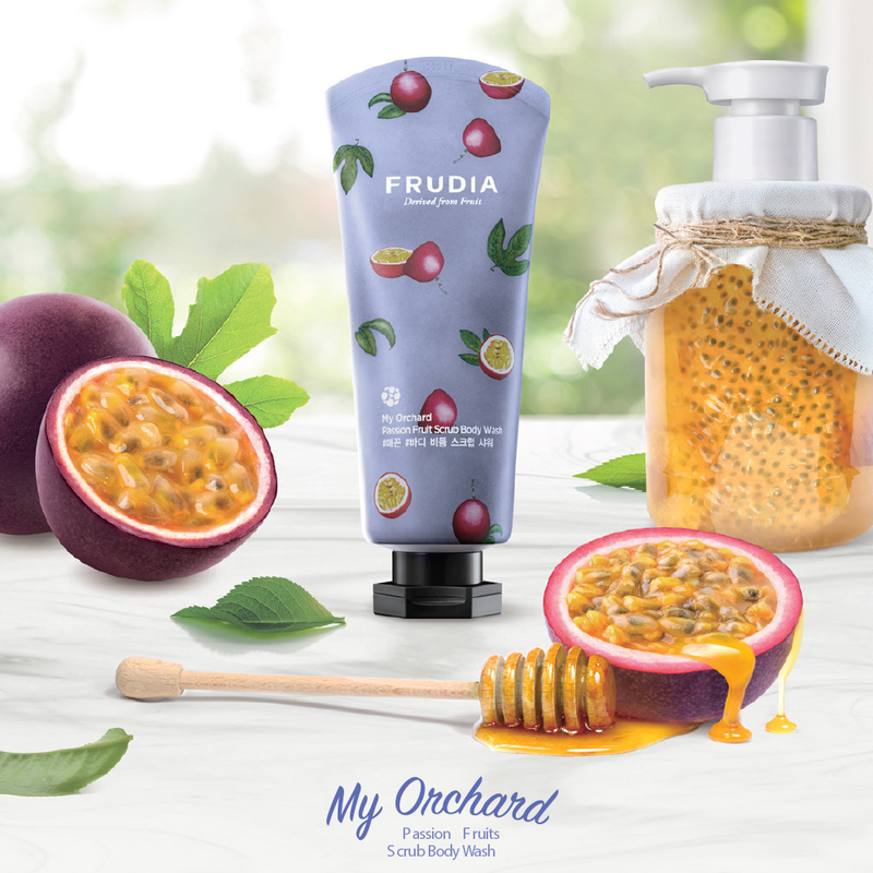 Frudia my orchard passion fruit scrub body wash 200ml-null