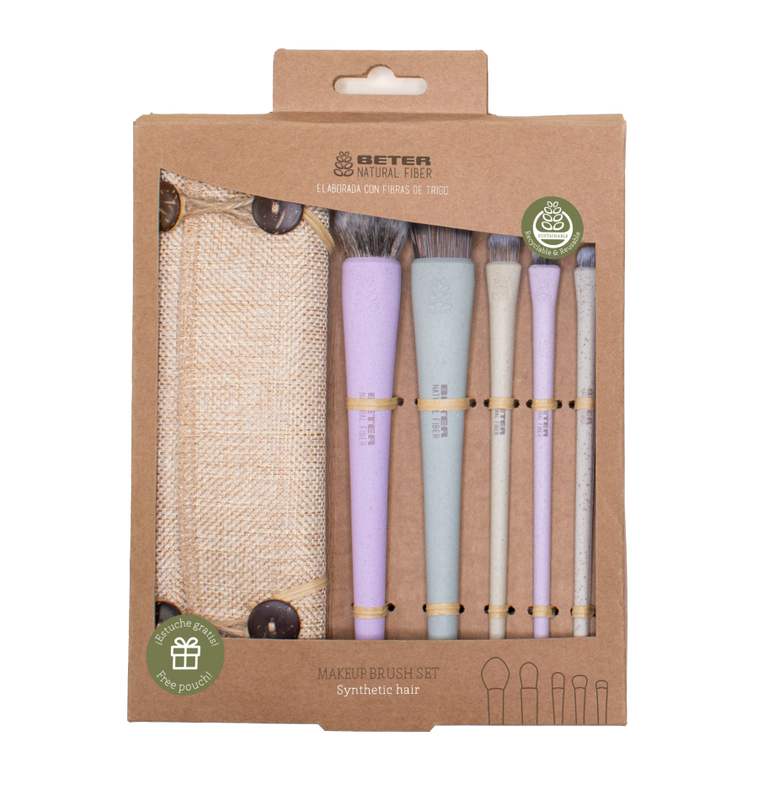 Beter natural fiber make up brush set-null