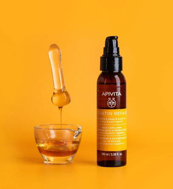 Apivita keratin repair, hair oil, 100ml image number null