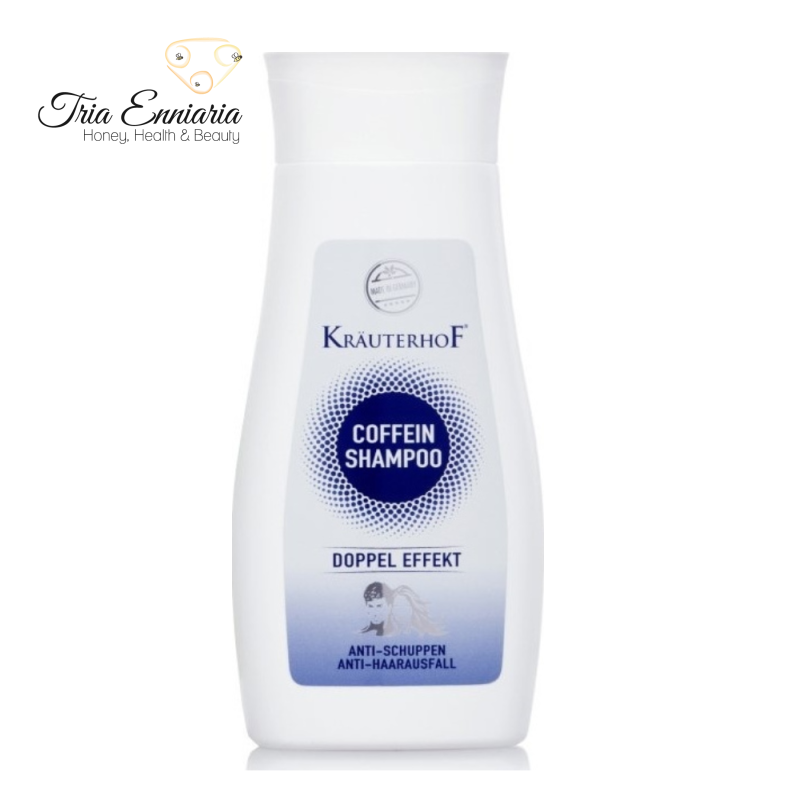 Shampoo with caffeine double effect (against dandruff and hair loss) 250 ml, krauterhof, , medium image number null