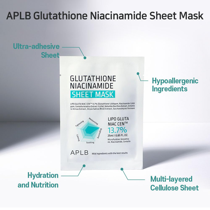 Aplb glutathione niacinamide sheet mask 20 ml-null